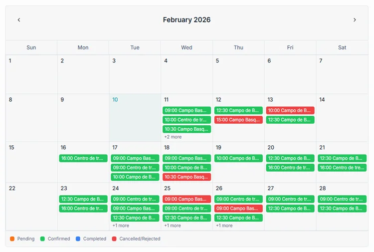 Reservas e Regras de Utilização